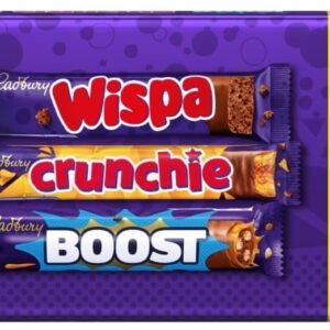 Cadbury Mixed Chocolate Bar Value Pack, 4 x Wispa, 4 x Crunchie & 4 x Boost Bar Multipack 347.2 g Total (Pack of 1)